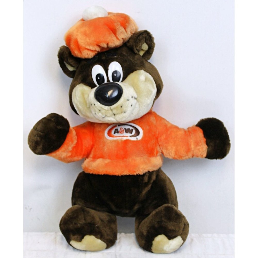 VTG 1995 Greystone A&W Restaurant 16" Rooty Root Beer Bear Stuffed Animal Plush